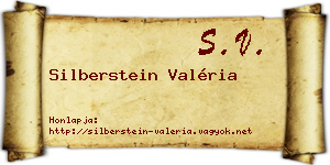 Silberstein Valéria névjegykártya